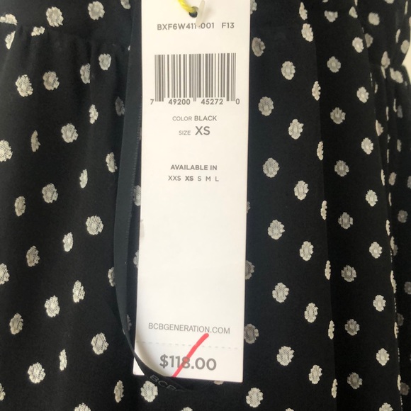 NWT BCBG High Low Polka Dot Dress - Picture 7 of 7